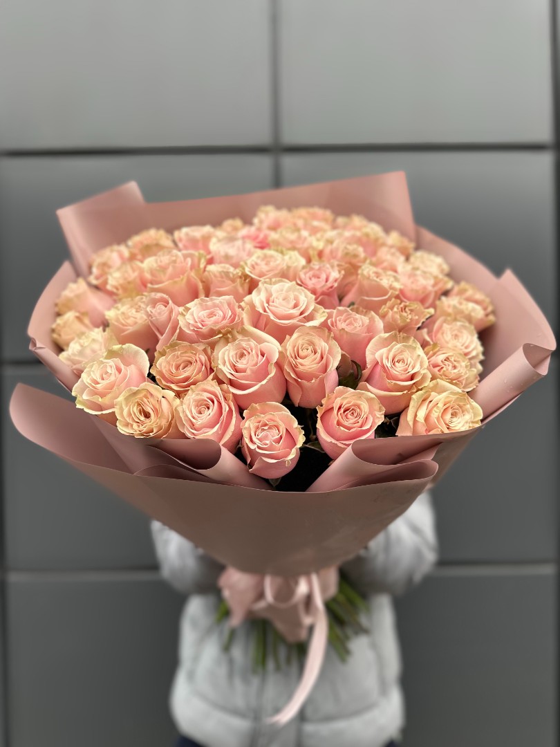 Букет 51 Роза Пинк Мондиаль (Pink Mondial)