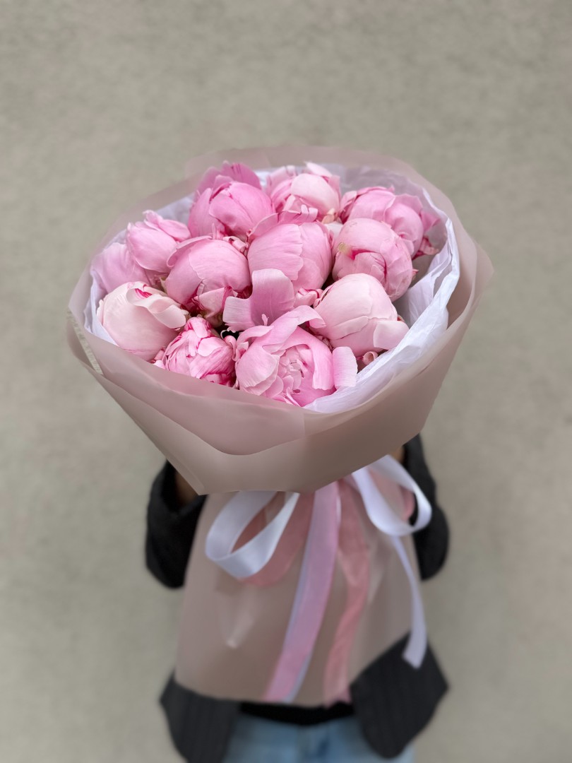 Розовые Пионы 11 шт.