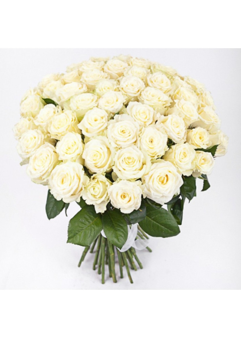 Букет 31 роза Вайт Наоми (White Naomi)