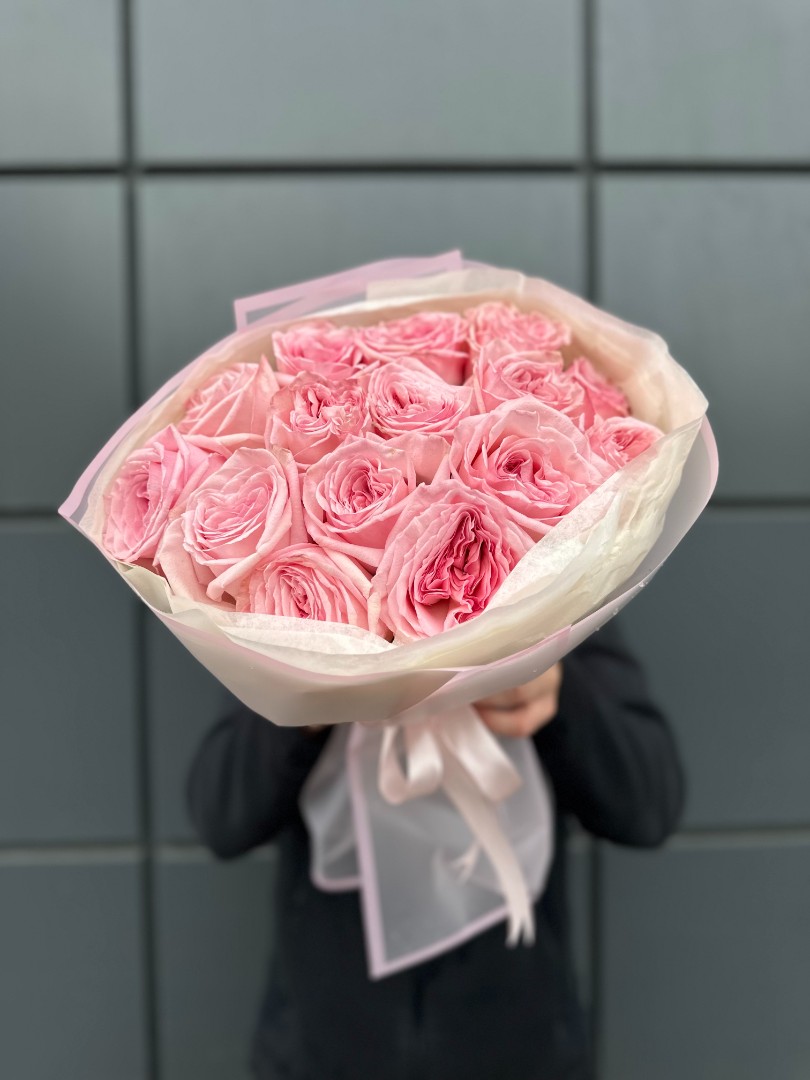 15 роз Пинк Охара (Pink Ohara)